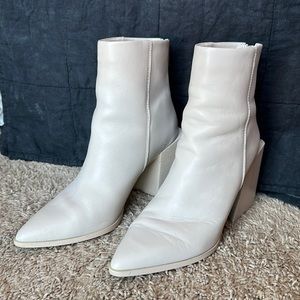 Cream and tan Steve Madden Ankle Booties